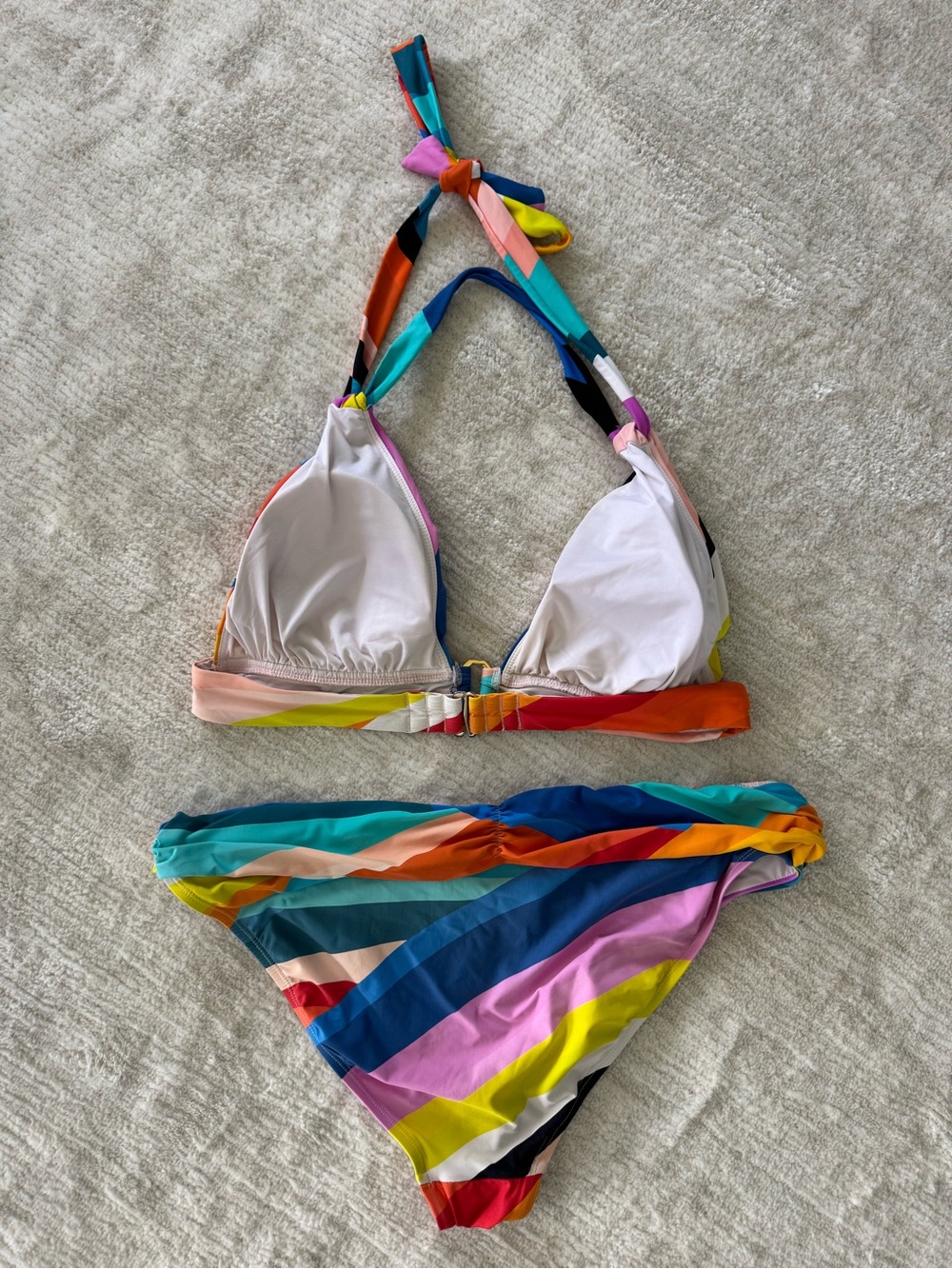 La Blanca Sunscape Shirred Triangle Bikini Set Size 14 - Picture 2 of 5